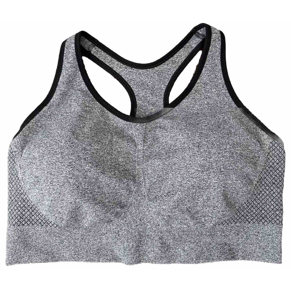 Soma Sport Seamless Keyhole Racerback Bra Lined Wire Free Women's XXL Large Gray